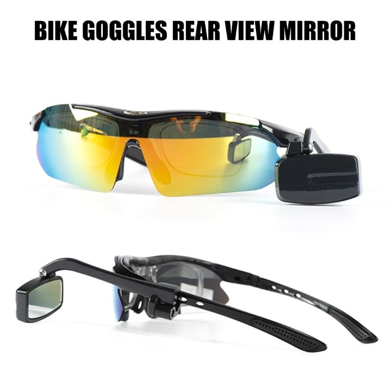 Ergonomic Cycling Safety Glasses Mount Helmet Mirror Adjustable Bike Eyeglass Rearview Mirror Cycling Accessory