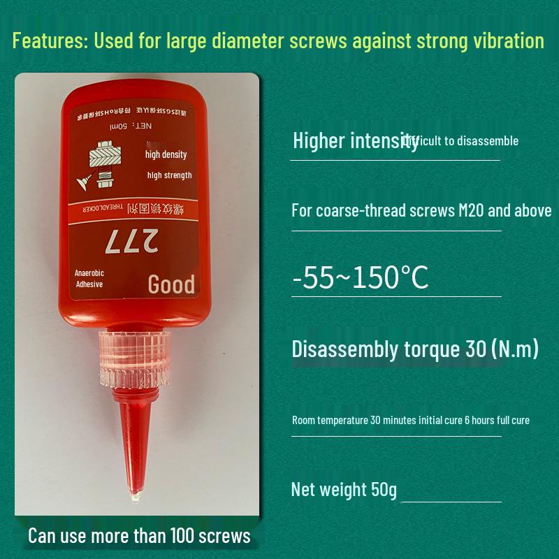 GoodScrew Threadlocker: Anaerobic Glue & Sealant for Secure Fastening, Anti-Loosening, Strong Adhesive Liquid for Threads