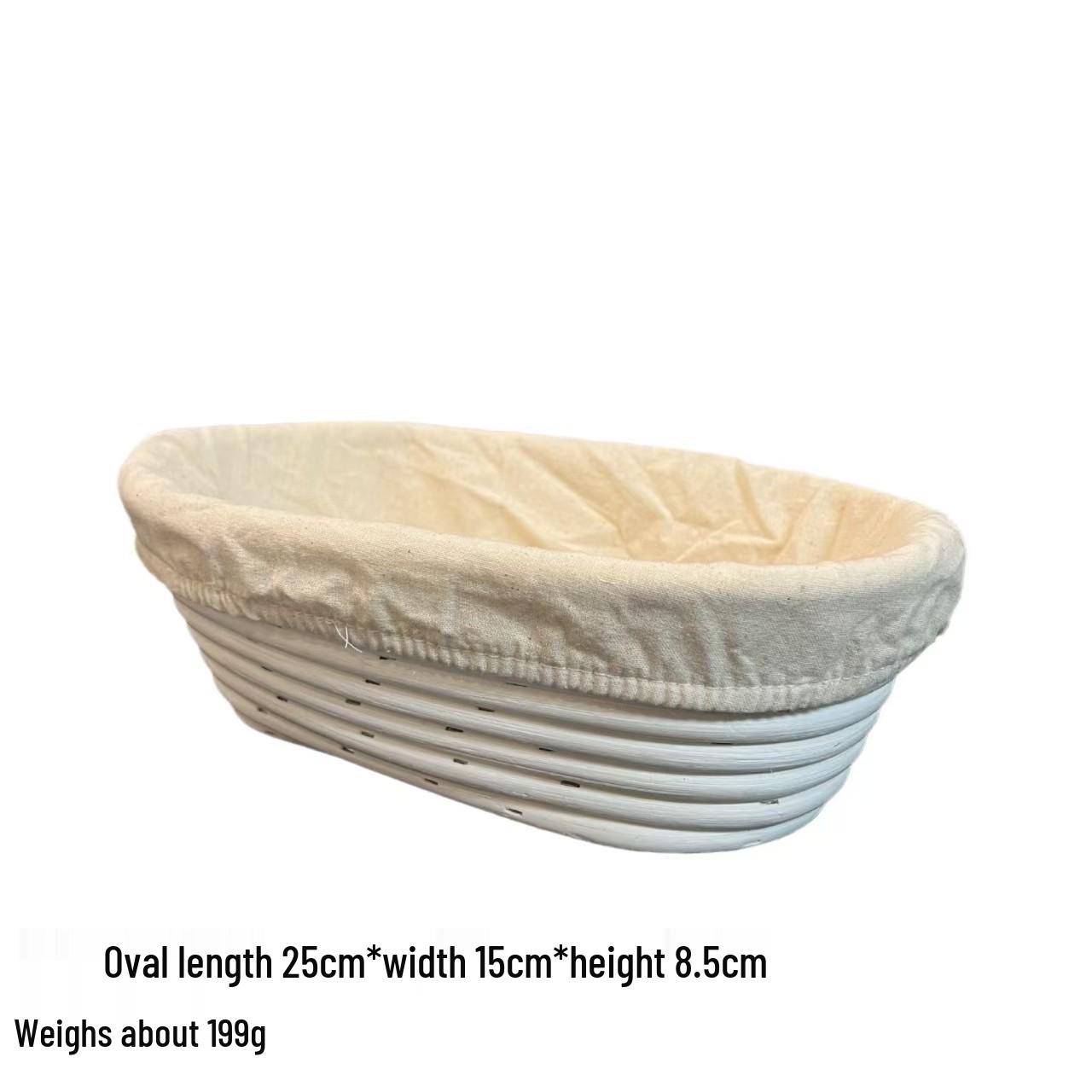 European-Style Rattan Bread Proofing & Storage Basket: Hand-Woven Fermentation Bowl.