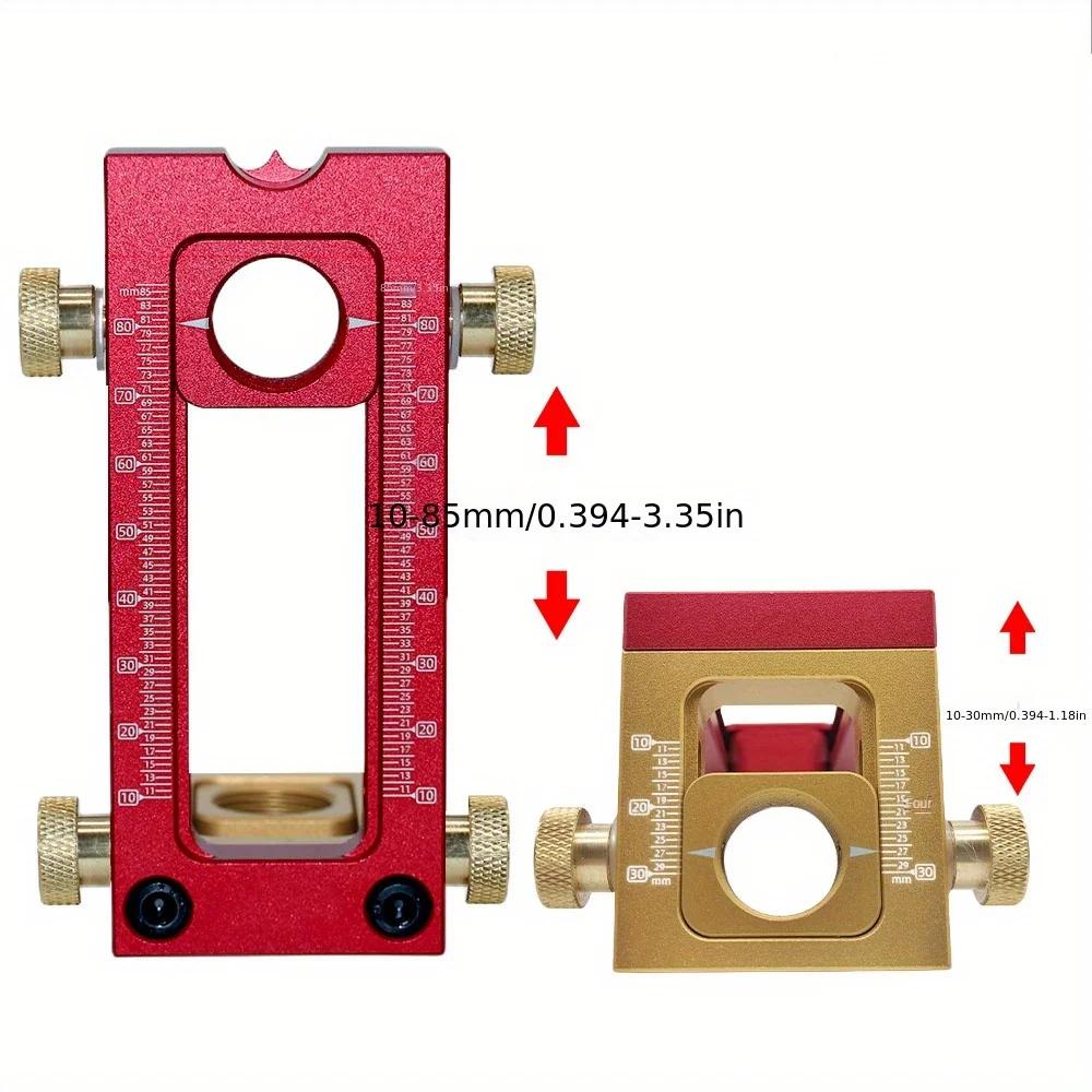 1 Set 6/8/10/12/15mm Pin Fixture Drill Guide Doweling Jig - 5-Hole Locator for Precise Cabinet Screw Punch - Woodworking Tool