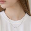 Halden 4mm Simple Ball Necklace (N037_silver)
