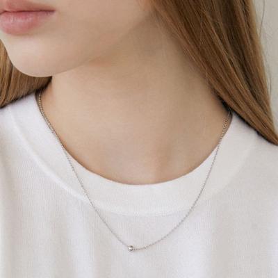 Collar de cadena simple de bola halden 4mm (N037_plata)