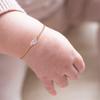 Rockyu Allure Gold Stainless Steel Bracelet with Butterfly Cute Baby Gift for Birthday Kindergarten Entry Stylish Accessory Kids' Charm, Adjustable,