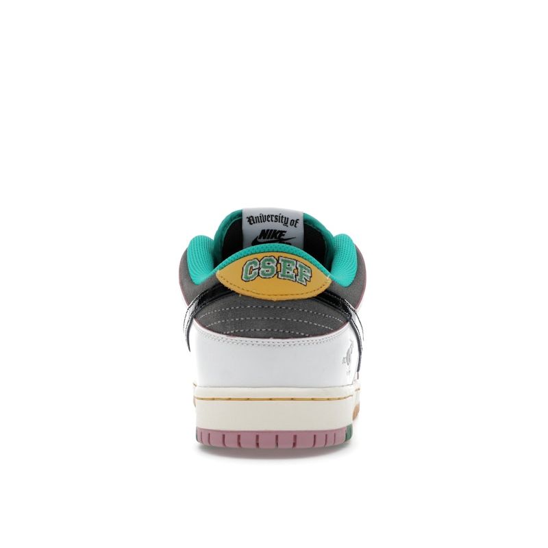 CSEF x Nike Dunk Low SB White Clear Emerald Unisex Sneakers Summit-White Black Iron-Grey HJ4132-100