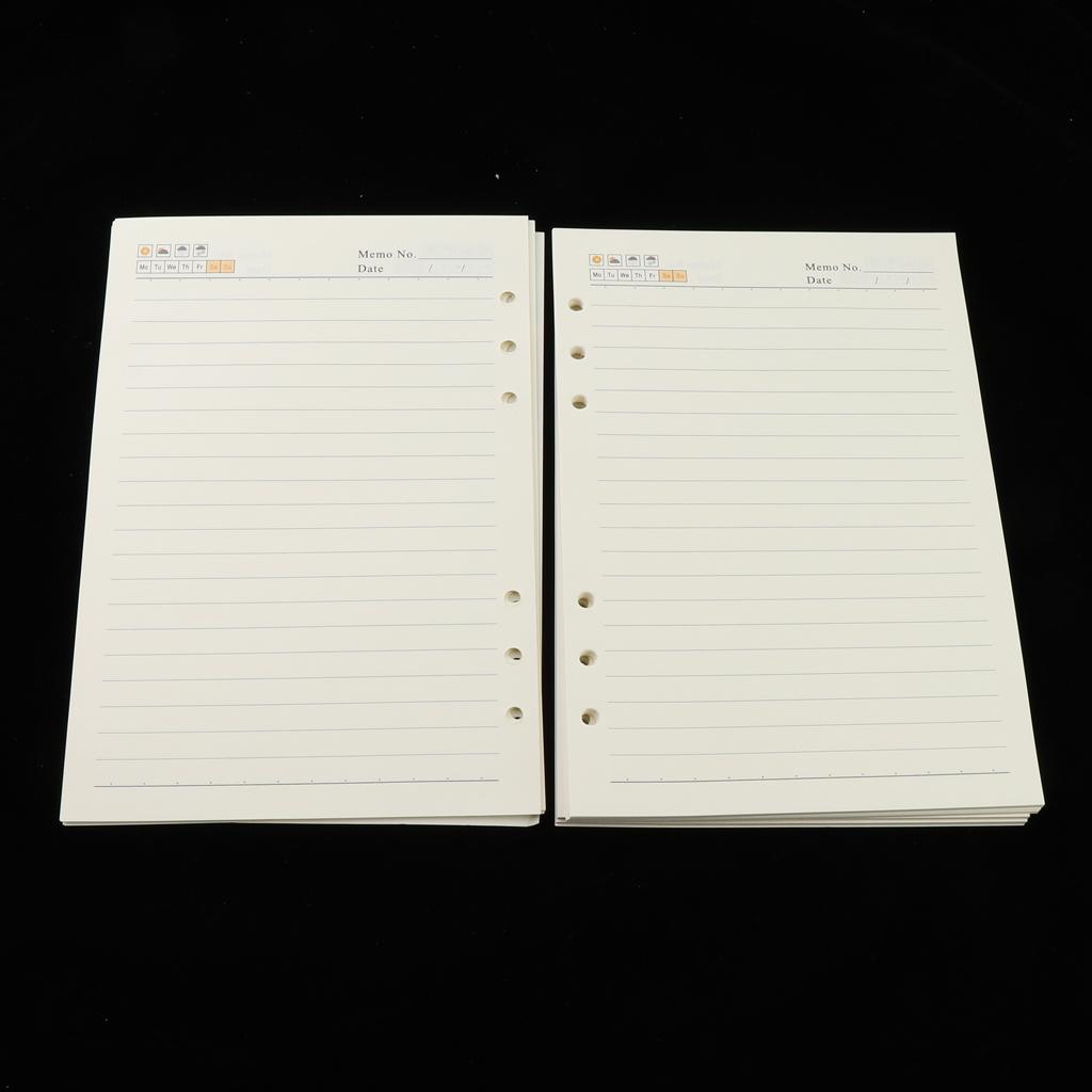 Wide Ruled Loose Leaf Filler Paper,8.19×5.59inch,6 Ring A5 Size