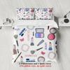 3pcs Cosmetics Beauty Pattern Bedding Sets 3D Printed Duvet Cover Sets With Pillowcases No Filling