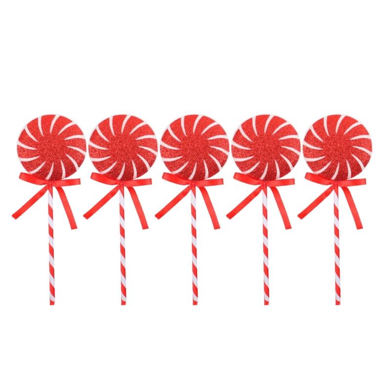 Mehrfarbiger Weihnachtsbonbon-Schmuck Festival Weihnachtsbaumschmuck mit bunten Zuckerstangen-Designs