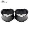 Alisouy 2 pezzi 8mm-30mm Acciaio Inossidabile 316L Amore Cuore Tunnel Auricolari Plug Expander Stretcher Gauge Orecchini Gioielli Piercing Corpo