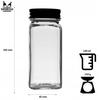 Black metal stand + 24 jars 120 ml with black cap and strainer + 200 labels + funnel