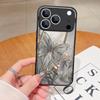 Shockproof Matte Phone Case For iPhone 17 Air 16e 16 15 14 Pro Max 13 16 17 Pro Max 17 Grey Butterfly Pattern Hard PC Back Cover