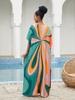 2023 European & American Cotton Beach Cover-up: Loose Robe-Style Long Dress Swimsuit Outerwear for Women
