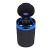 3W Luminous Car Ashtray with LED Light Lid Fireproof Smokeless Cigarette Ashtray for Home Office