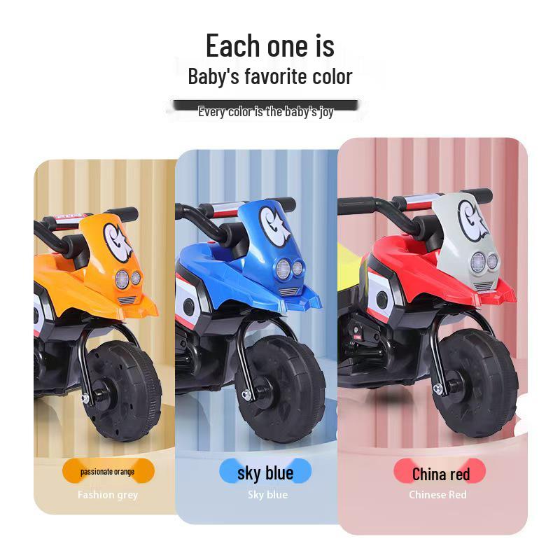 Kid's Electric Ride-On Tricycle: Self-Driving Toy Motorcycle for Toddlers.