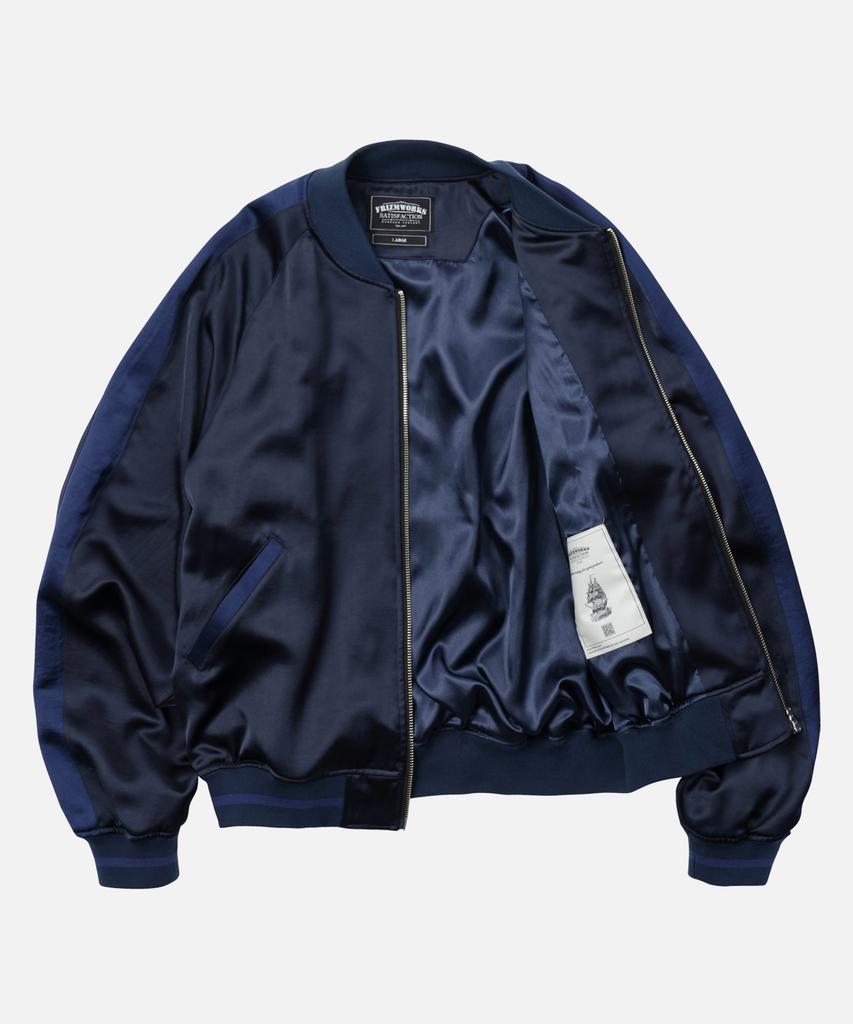 Frizmworks Viscose Satin Jacket _ Navy