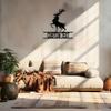 Metal Deer Name Sign, Custom House Number, Modern Entryway Decor, Housewarming Gift