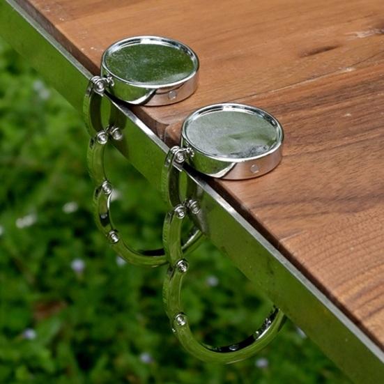 Foldable Bag Hook for Table Portable Desk Edge Hook Stainless Steel Purse Hanger Handbag Hook for Office Desk Outdoor Camping