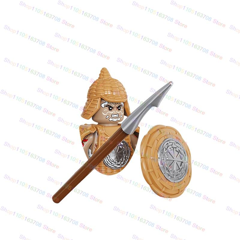 Anime Cartoon Three Kingdoms Cao Cao Sun Quan Liu Bei Characters Building Blocks Accessories Toys Children's Christmas Gift