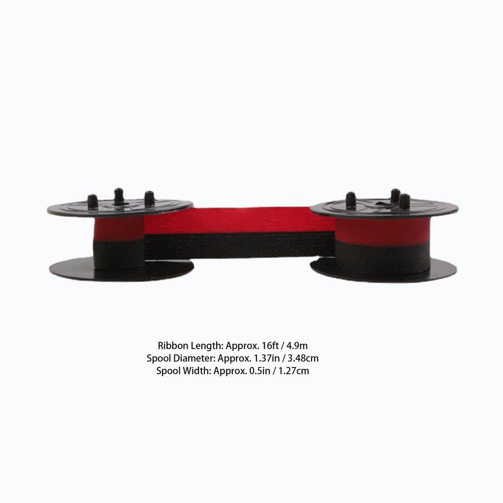 4PCS Calculator Ribbon Long Lasting Universal Twin Spool Calculator Typewriter Ribbon for EL 2196BL Red Black
