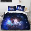 Anime Cardcaptor Sakura Beding Set,Soft Duvet Cover Warm Comforter Bed Linen Set Comfortable Quilt Cover Pilowcase,King Quen Twin Sized Dimensions