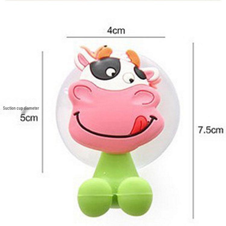 Charming Animal Family Suction Cup Toothbrush Holder