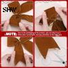 Retro Christmas Ornaments 2Pcs Tree Bow Decors, Velvet Fabric Holiday Wreath Hanging Ornament Decorations for Home, Festive Garland Wedding