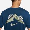 Nike Logo Print Round Neck Quick-Dry Short Sleeve T-Shirt Men Tops Courage-Blue FZ8055-465