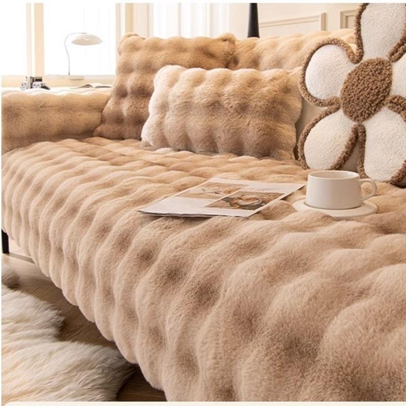 

1PC Thickened Sofa Cover Non-slip Plush Winter Warm Sofa Towel L Shape Sofa Pad Mat Cushion for Living Room Housses De Coussin A 70x70cm 1pc