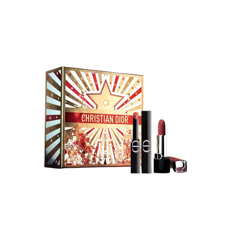 

DIOR Lipstick Two-piece set: #226 Warm Soft Pink Lacquer Lipstick 2.2g + #720 Tan Fei Nude Velvet Lipstick 3.5g синий