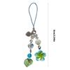 Elegant Phone Chain Cuteness Phone Lanyard Heart Shape Hanging Pendant with Plumeria and Tassels Alloy Texture for Woman