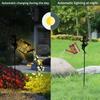 Outdoor Solar Watering Can Lights, Waterfall LED String Fairy Lights, Garden Kettle Projection Decorative Lights