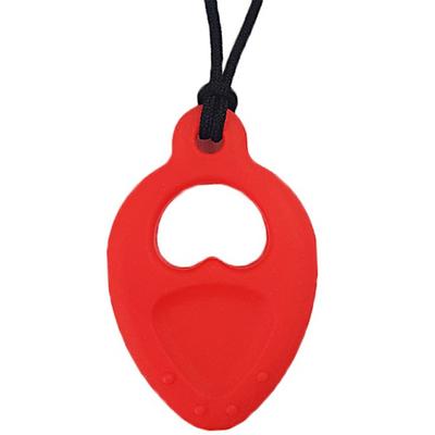 Agaphra Moms Pendant Heart Necklace Teether, Red, 1 Piece, Korean Baby Products