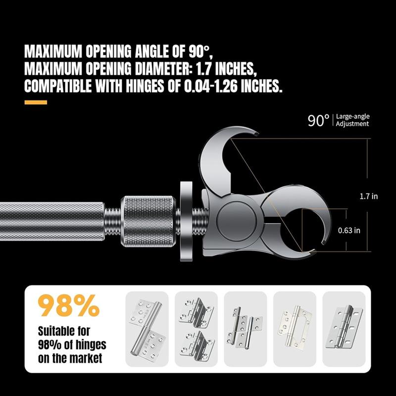 Door Hinge Adjustment Tool Stainless Steel Rolled Hinge Adjusting Wrench For Indoor Outdoor Doors Sagging,Jamming, Misalignment