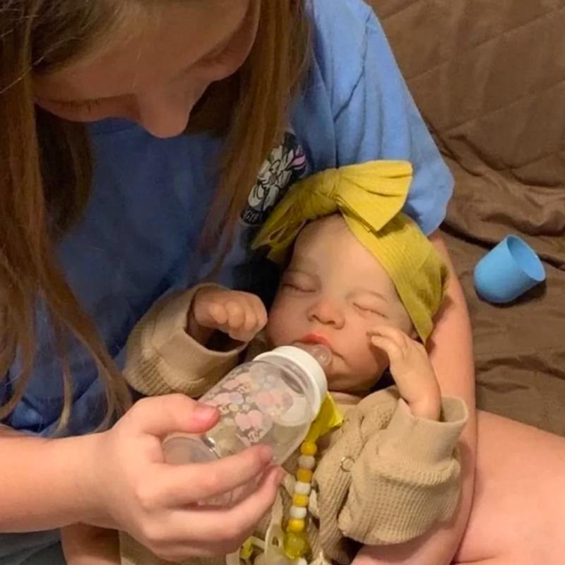 19 Inch Reborn Baby Dolls Soft Cloth or Full Vinyl Body Finished Levi Sleeping Newborn Babies Doll 3D Painted Skin Visible Veins Collectible Art Dolls