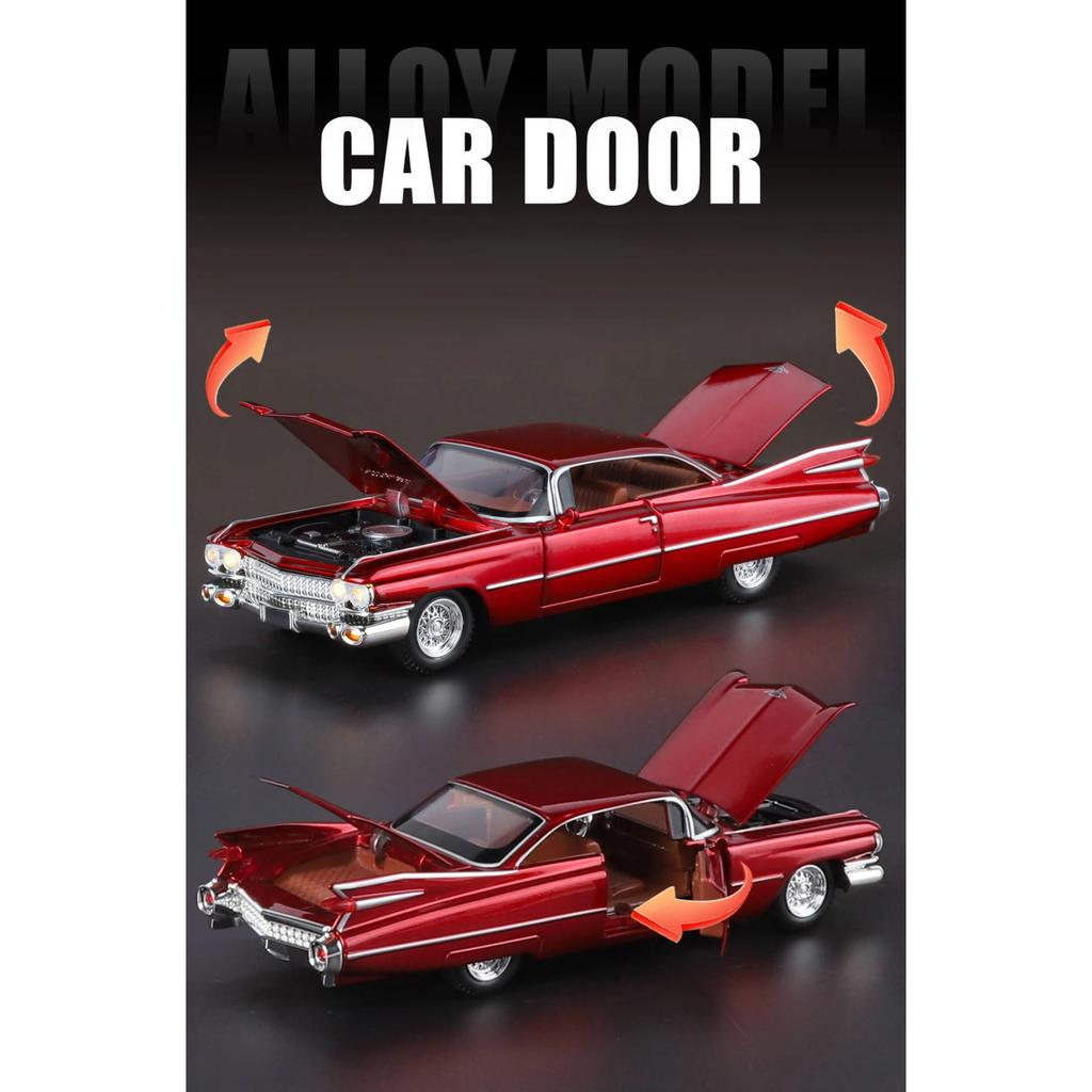 1/32 Cadillac Eldorado Biarritz Alloy Model Car Toy Diecasts Metal Casting Sound and Light Car Toys for Children Vehicle