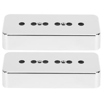 2 Stück Pickup-Abdeckung Hohe Qualität Silber Chrombeschichtung ABS Musikinstrumentenzubehör