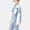 Levis Loose Fit Color Block Pointed Collar Single Breasted Long Sleeve Shirt Women Shirts Light-Indigo A5974-0001