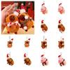 PP Cotton Christmas Capybara Pendant Cartoon Plush Animal Key Ring  Festival Gifts