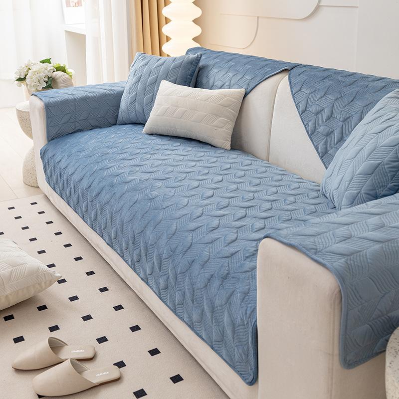 Sofa Cushion Four Seasons Sofa Cushion Non-Slip Sofa Cover Simple Solid Color Light Luxury