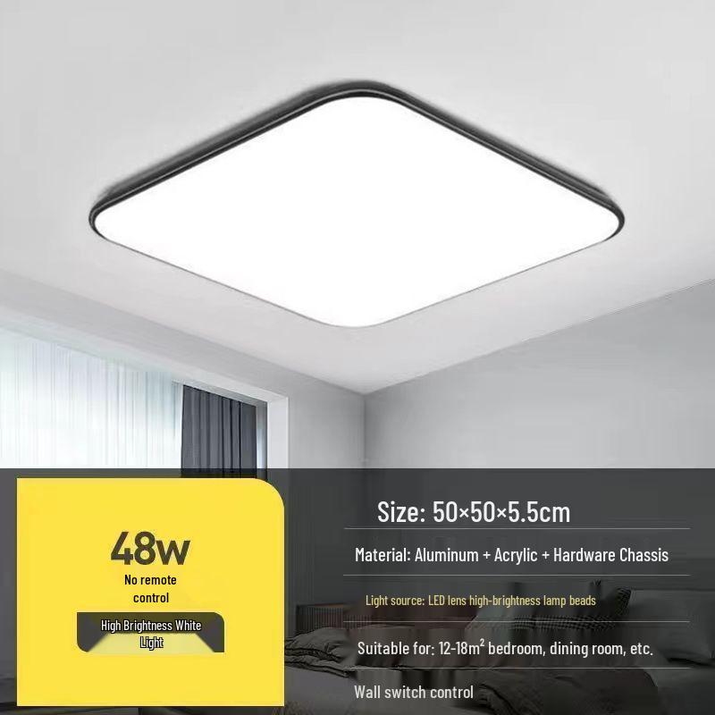 Modern LED Rectangular Ceiling Light - Large Minimalist Fixture for Living Room or Bedroom (2025 Model)