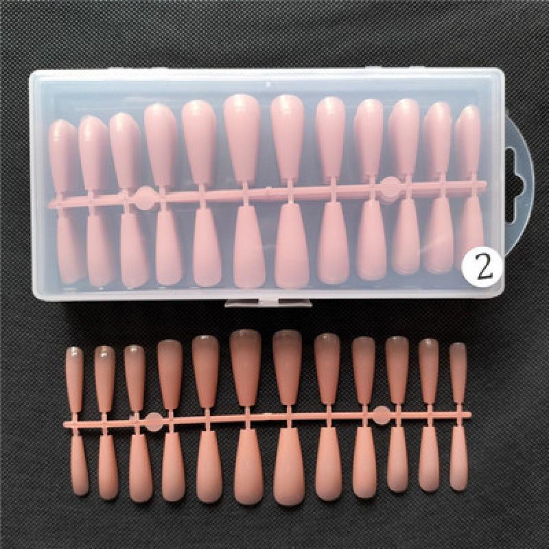 Jelly & Nude Wearable Nail Tips - 240 Pcs In Box: Ice Transparent & Colorful False Nails