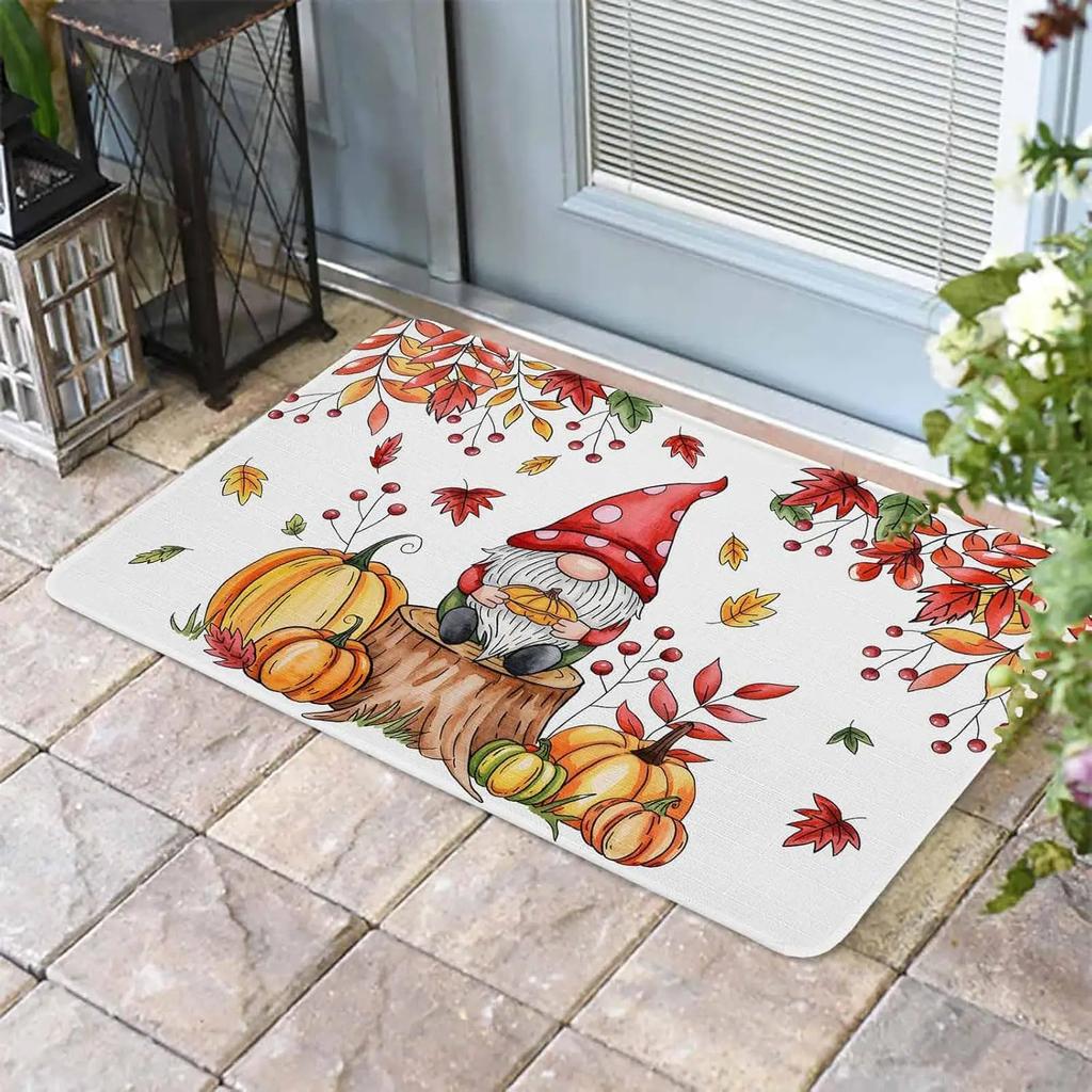 Thanksgiving Willkommen Fußmatte Langlebig Und Leicht Zu Reinigen Festlich Innen/Außen Eingang Dekorative Matte Küchenteppich