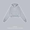 Women's Autumn and Winter Plus Cashmere Solid Color Hoodie Spice Girls Miss Umbilical American Pullover Top