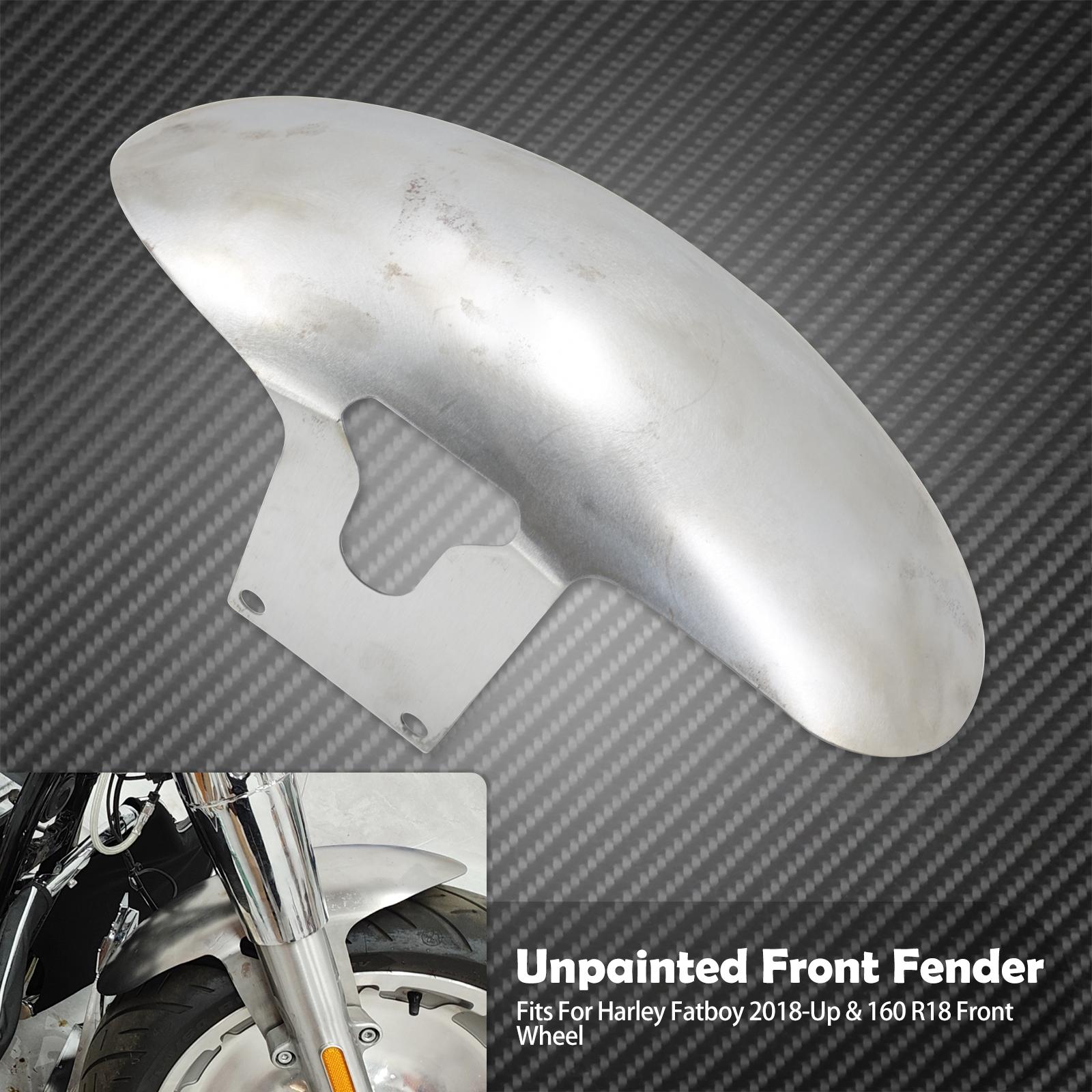 Motorcycle Iron Front Fender Unpainted Mudguard Cover For Harley M8 Softail Fatboy 2018-Up For 160 R18 Front Wheel Fender Cover Unpainted Fender
