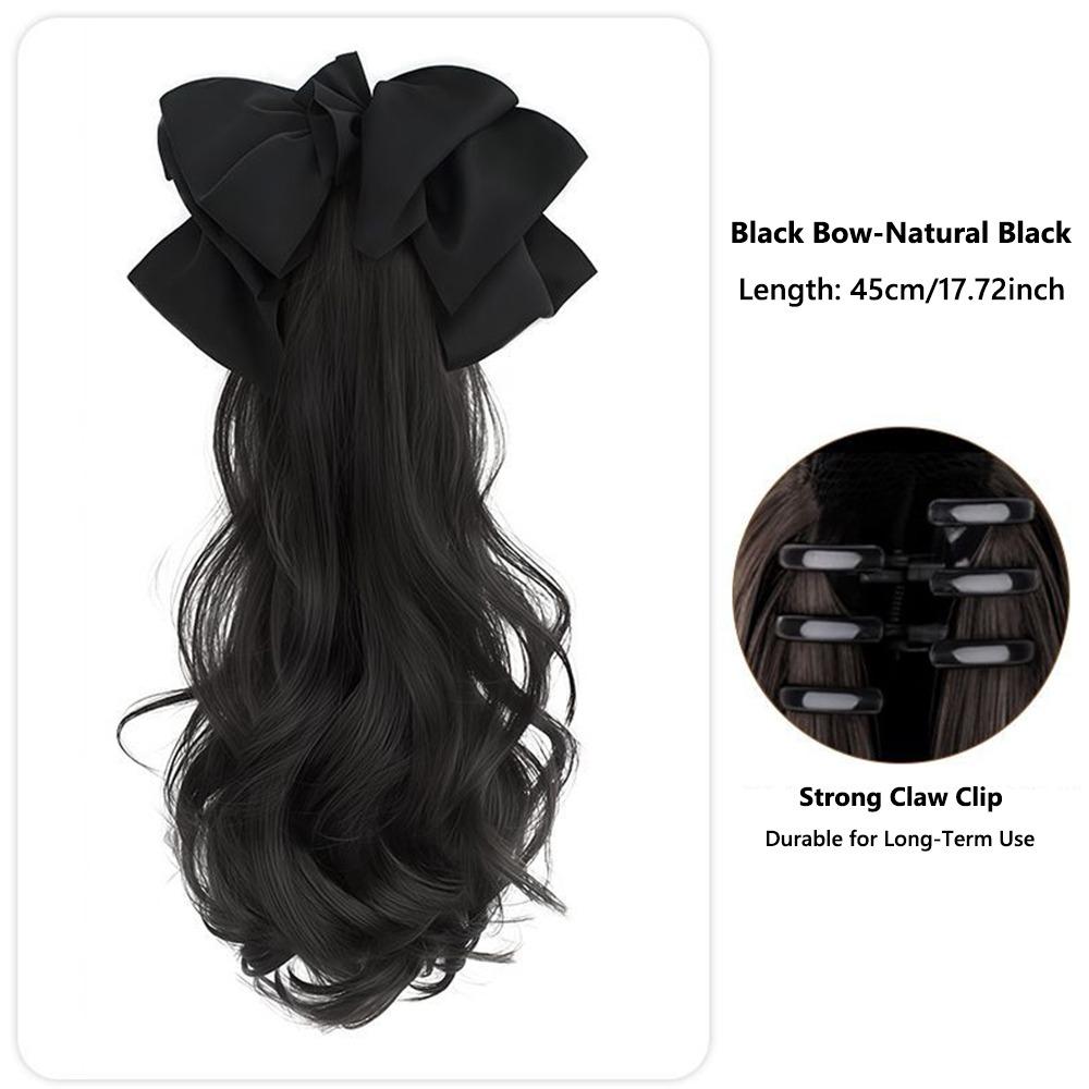 Korean Style Braided Wig Hair Claw Clip Curly Elastic Hair Tie Trendy Hair Scrunchie  for Women