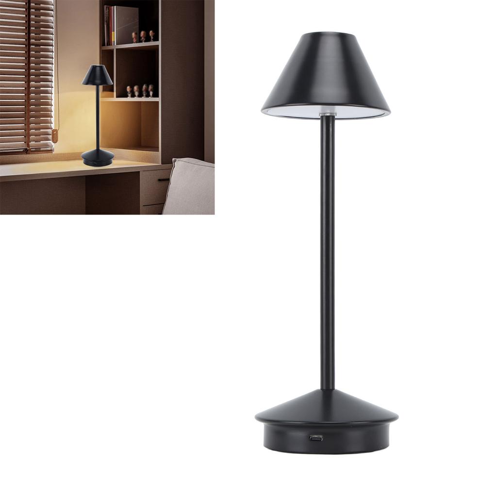 Cordless Table Lamp Modern Iron Art 3 Color Stepless Dimming Portable LED Desk Lamp with Touch Control