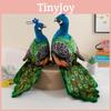 Adorable Peluche Paon Jouet Oiseau Réaliste Animal en Peluche Mignonne Poupée Paon Pour Cadeau Enfant