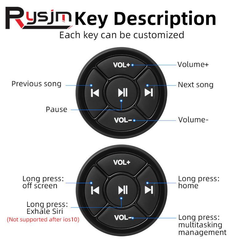 New Motorcycle Bike Wireless Media Buttons Remote Controller Car Steering Wheel Control Button Music For Android Phone Tablet
