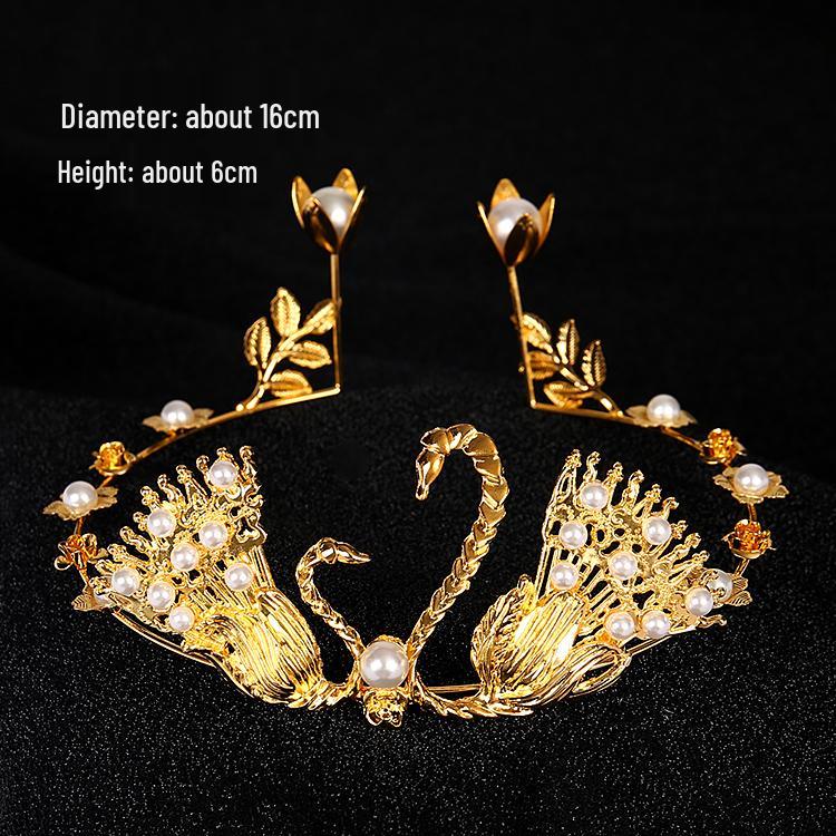 Pearl Crown Bride Cake Topper for Valentine's, Birthday, and Wedding Decor