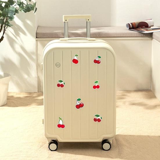 50Pcs Cherry Stickers Waterproof PVC Adhesive Fruit Pattern Cute Decals Vinyl Art Multi-use Phone Case Laptop Suitcase Skateboard Guitar Stickers
