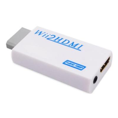 Wii HDMI Conversion Adapter Converter Connector Full HD Monitor 1080p Retro Game White
